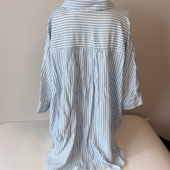 Max Studio Striped Button-Up Shirt - Picture 6 of 11